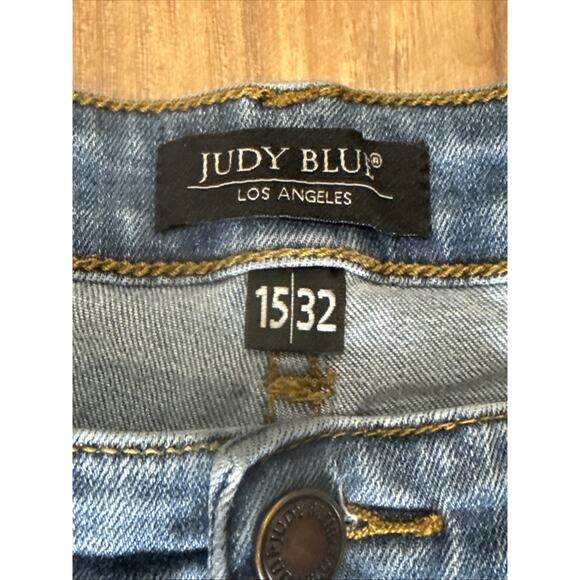 Judy Blue Jeans Womens 15 32 Skinny Fit Mid Rise Stretch Denim Distressed - Picture 6 of 8